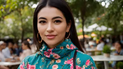 Fashionable Conversations at Outdoor Cafe