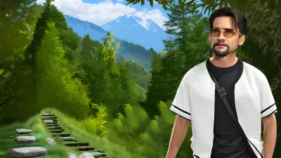 Celebrity Hiking A Portrait Inspired by Noah Bradley