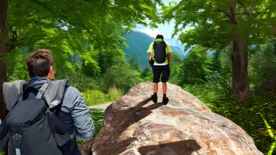 Celebrity Hiking A Portrait Inspired by Noah Bradley