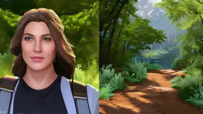 Celebrity Hiking A Portrait Inspired by Noah Bradley