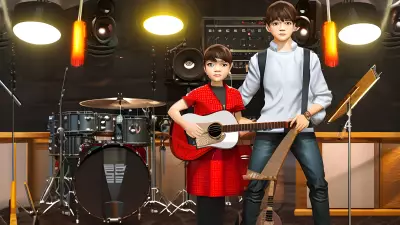 Hope Portrait Siblings in a Recording Studio
