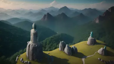 Mountain Drones A Journey of Serenity, Stone Sculptures, and Art