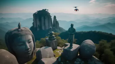 Mountain Drones A Journey of Serenity, Stone Sculptures, and Art