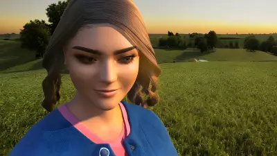Engaging Farmhand at Sunset
