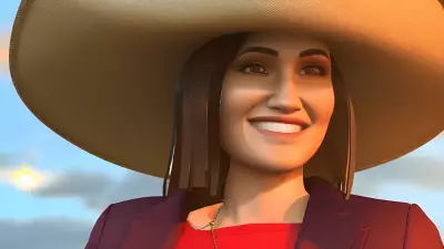Engaging Farmhand at Sunset
