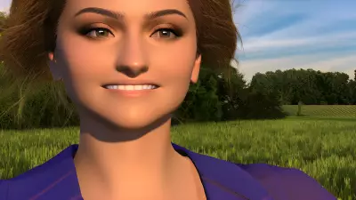 Engaging Farmhand at Sunset