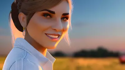 Engaging Farmhand at Sunset