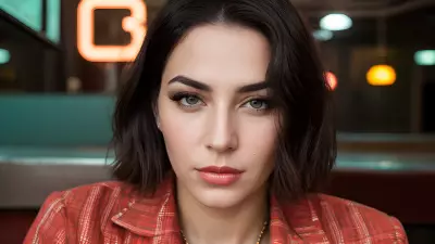 Melancholic Nostalgia in a Vintage Diner Portrait