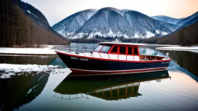 Ethereal Reflections of Winter on a Boat