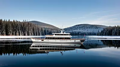 Ethereal Reflections of Winter on a Boat