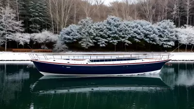 Ethereal Reflections of Winter on a Boat