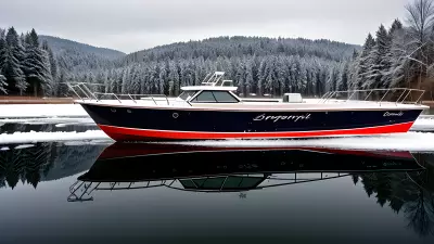 Ethereal Reflections of Winter on a Boat