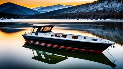 Ethereal Reflections of Winter on a Boat