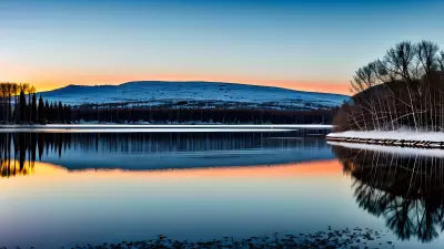 Ethereal Reflections of Winter on a Boat