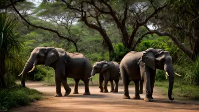 Wildlife in the Botanical Garden An Intimate Encounter with Elephants