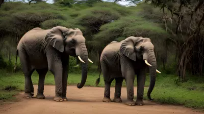 Wildlife in the Botanical Garden An Intimate Encounter with Elephants