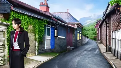 Elegant Portrait in a Quirky Alleyway