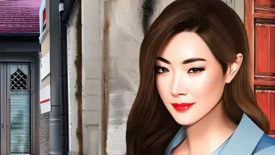 Elegant Portrait in a Quirky Alleyway