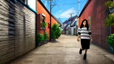 Elegant Portrait in a Quirky Alleyway