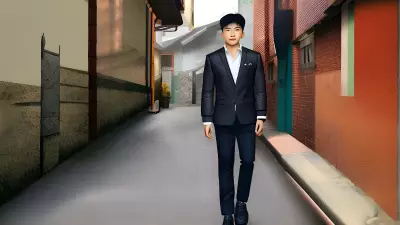 Elegant Portrait in a Quirky Alleyway