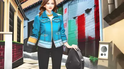 Elegant Portrait in a Quirky Alleyway