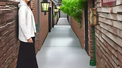 Elegant Portrait in a Quirky Alleyway