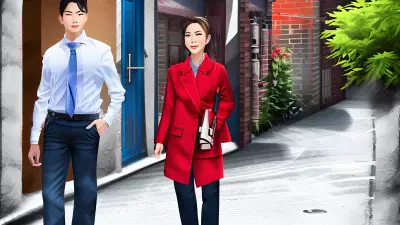 Elegant Portrait in a Quirky Alleyway