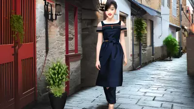 Elegant Portrait in a Quirky Alleyway