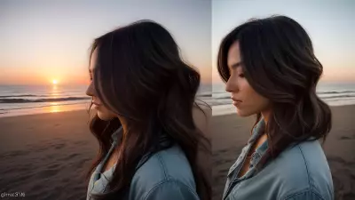 Sunset A Visual Composition through Hairstyling