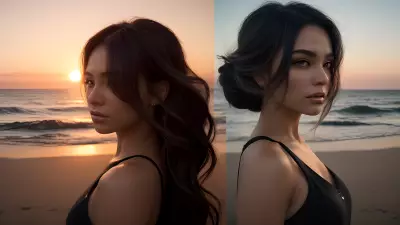 Sunset A Visual Composition through Hairstyling