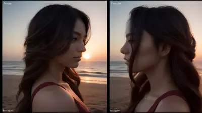 Sunset A Visual Composition through Hairstyling