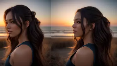 Sunset A Visual Composition through Hairstyling