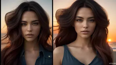 Sunset A Visual Composition through Hairstyling