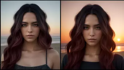 Sunset A Visual Composition through Hairstyling