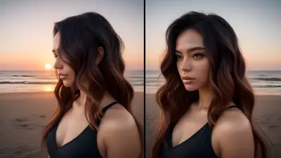 Sunset A Visual Composition through Hairstyling