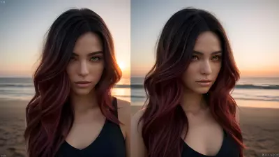 Sunset A Visual Composition through Hairstyling