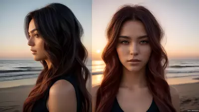 Sunset A Visual Composition through Hairstyling