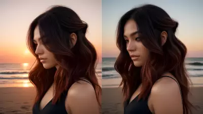 Sunset A Visual Composition through Hairstyling