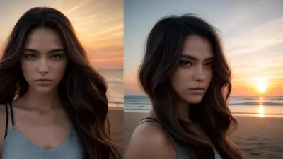 Sunset A Visual Composition through Hairstyling