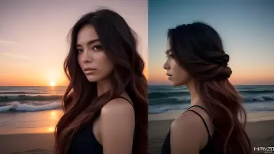 Sunset A Visual Composition through Hairstyling