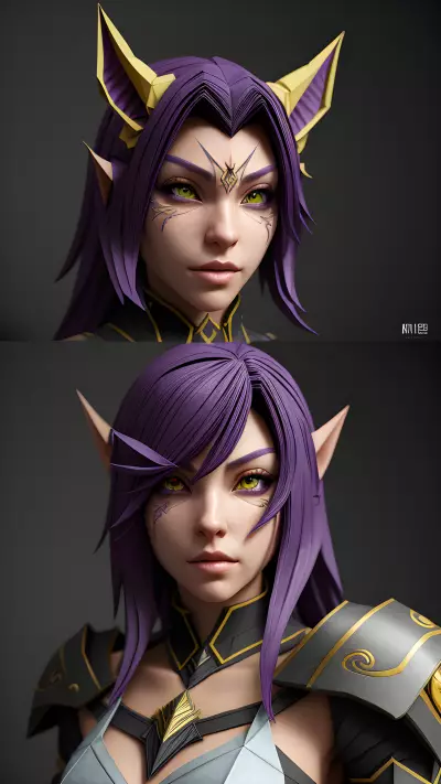Warrior night elf from world of Warcraft