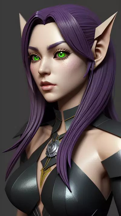 Warrior night elf from world of Warcraft