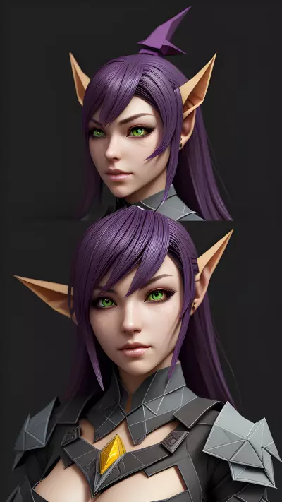 Warrior night elf from world of Warcraft