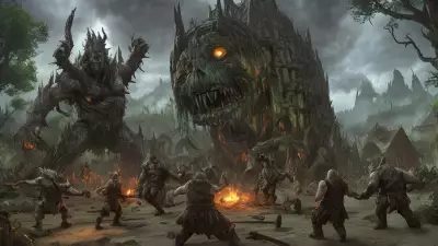 Villainous Giants Plunder a Peaceful Village
