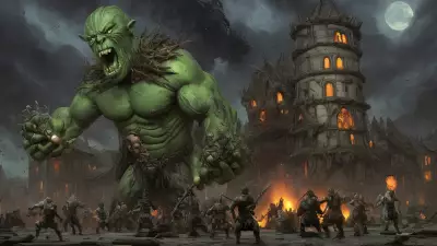Villainous Giants Plunder a Peaceful Village