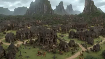 Villainous Giants Plunder a Peaceful Village