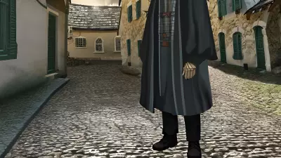 Stranger in a Quaint Village Square