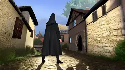 Stranger in a Quaint Village Square
