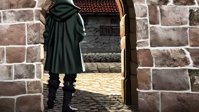 Stranger in a Quaint Village Square