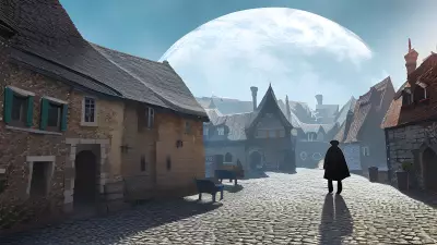 Stranger in a Quaint Village Square